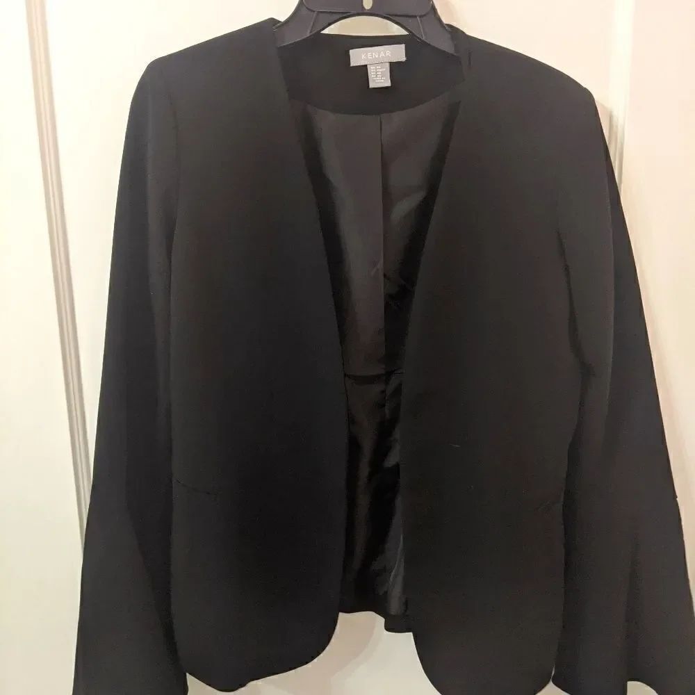 Black blazer with bell sleeves